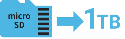 最大1TBまで拡張可能